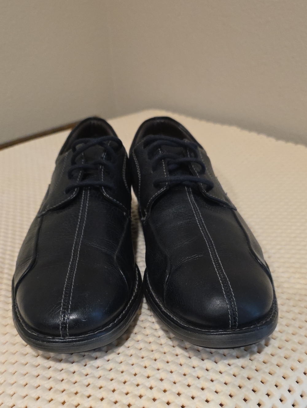 Johnson& Murphy Men's Black Lace-Up Leather Dress Shoes  Size 8